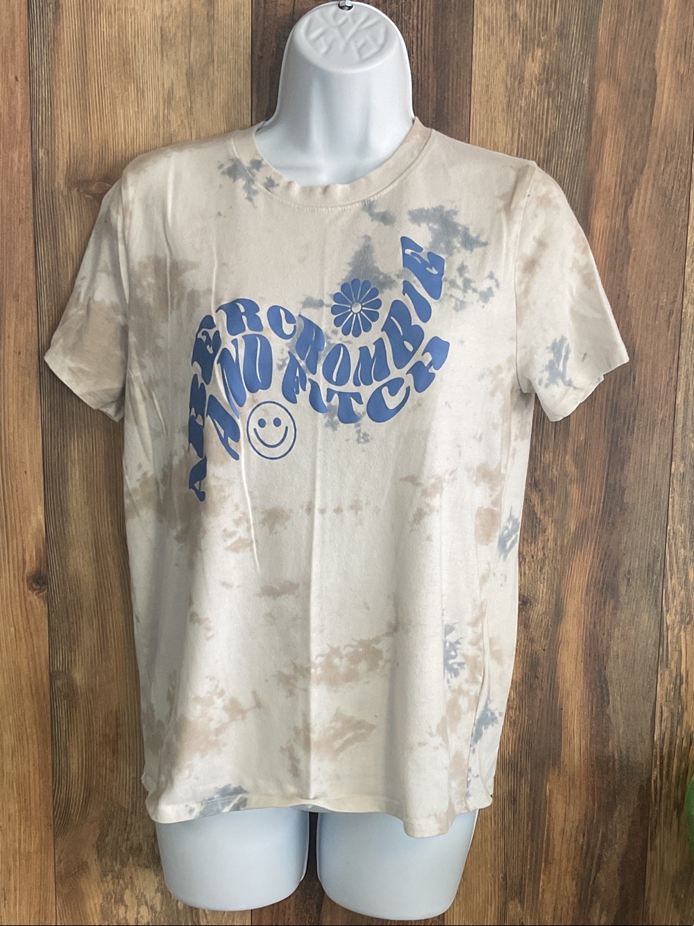 Abercrombie & Fitch Beige Tie-Dye Tee Youth 13/14 C268